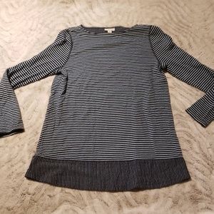 J. Jill Brushed Cotton Striped Tunic - M